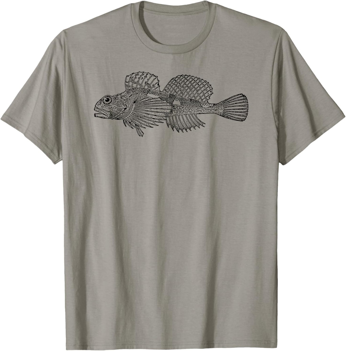 Sculpin Fish Vintage Freshwater Retro Eighties T-Shirt - T-Shirt | Sand
