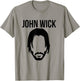 John Wick Silhouette Head & Logo Action Movie T-Shirt - T-Shirt | Sand