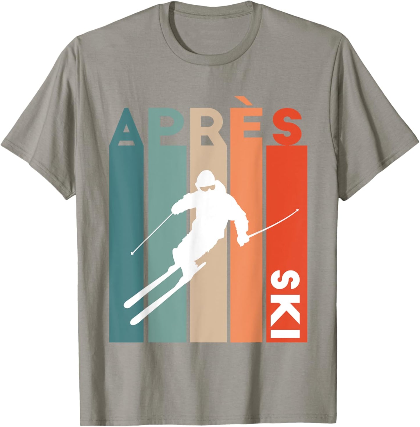 Retro vintage skiing ski skier retro vintage apres ski T-Shirt - T-Shirt | Sand