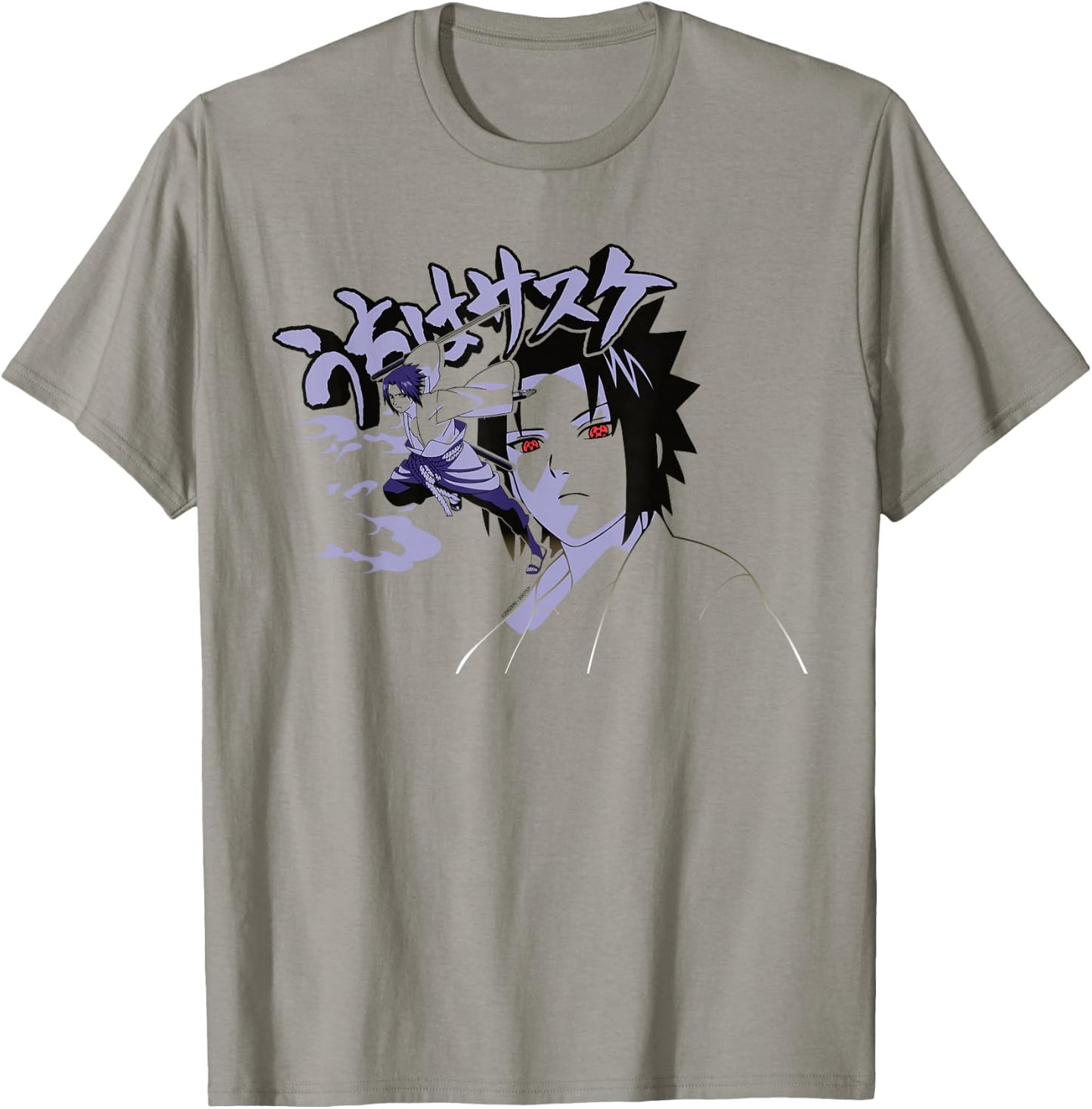 Naruto Shippuden Sasuke Curse Symbol with Jutsu T-Shirt - T-Shirt | Sand
