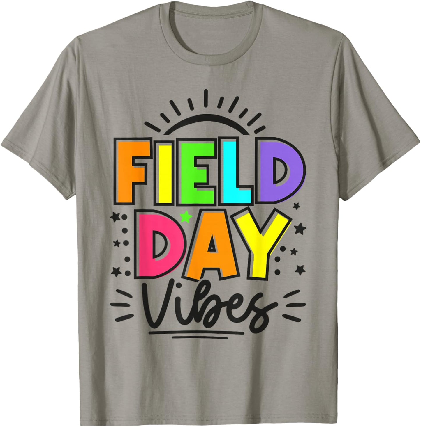 Field Day Vibes Funny for Teacher Kids Happy Field Day 2025 T-Shirt - T-Shirt | Sand