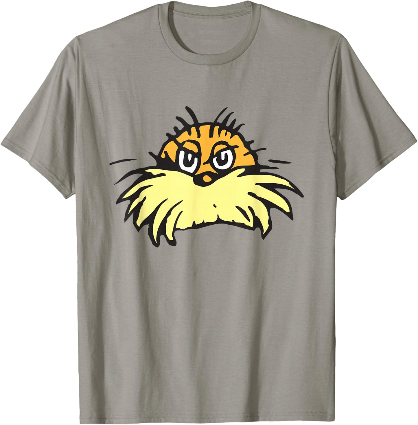 Dr. Seuss The Lorax Face - , Blue, Small, Short Sleeve, Cotton Blend, Classic Fit T-Shirt - T-Shirt | Sand