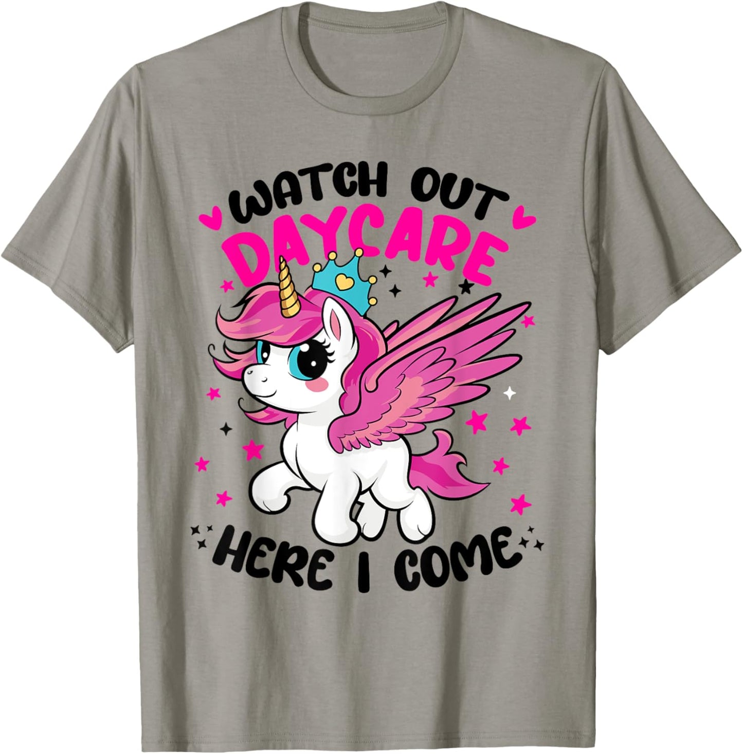 Watch Out Daycare First 1st Day Here I Come of Unicorn Squad T-Shirt - T-Shirt | Sand