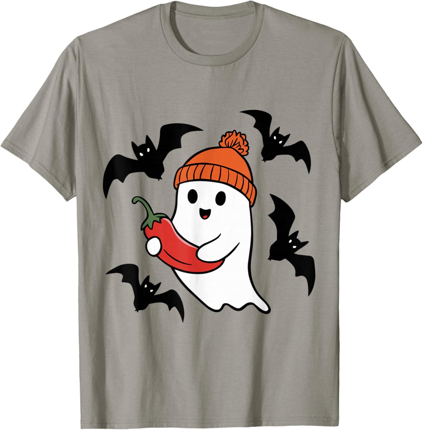 Cute Ghost Pepper Lovers Spooky Halloween Costume T-Shirt - T-Shirt | Sand