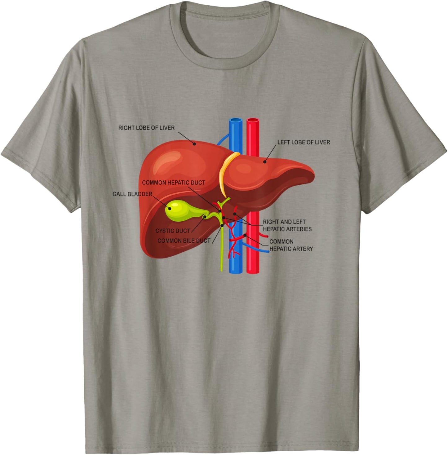 Funny Human Liver Anatomy Anatomical Liver T-Shirt - T-Shirt | Sand