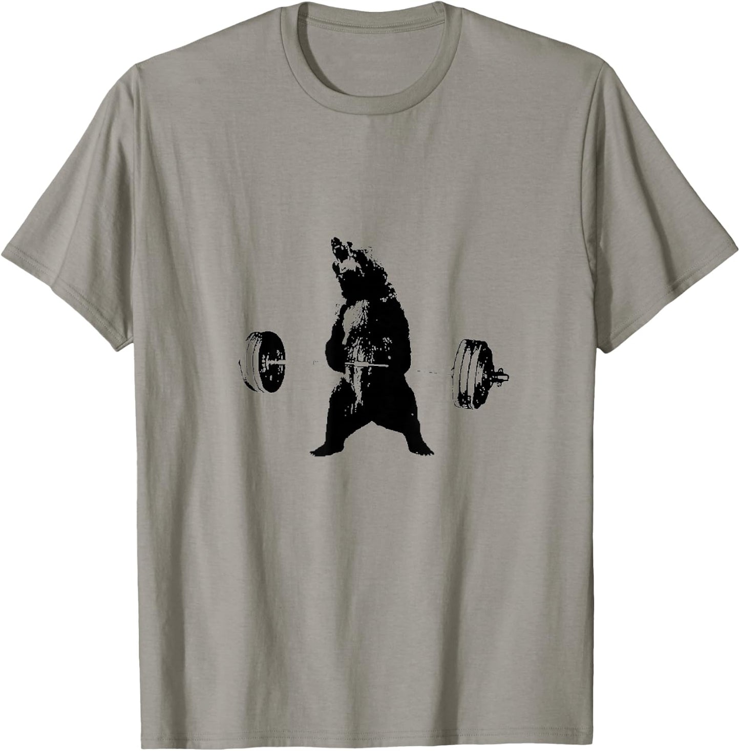 Lifting Motivation Gym Strong Grizzly Bear Exercise T-Shirt - T-Shirt | Sand