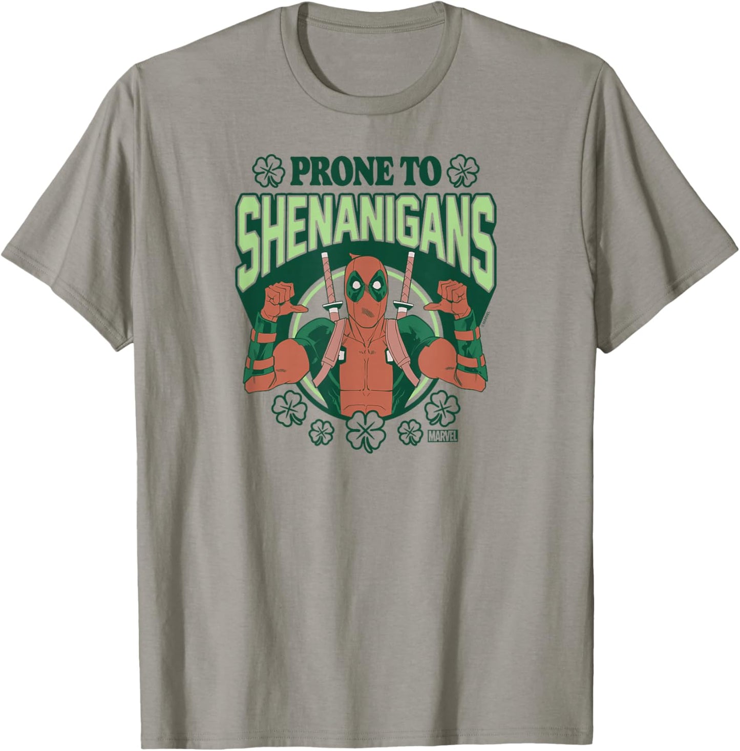 Deadpool - Prone To Shenanigans St. Patrick's Day T-Shirt - T-Shirt | Sand