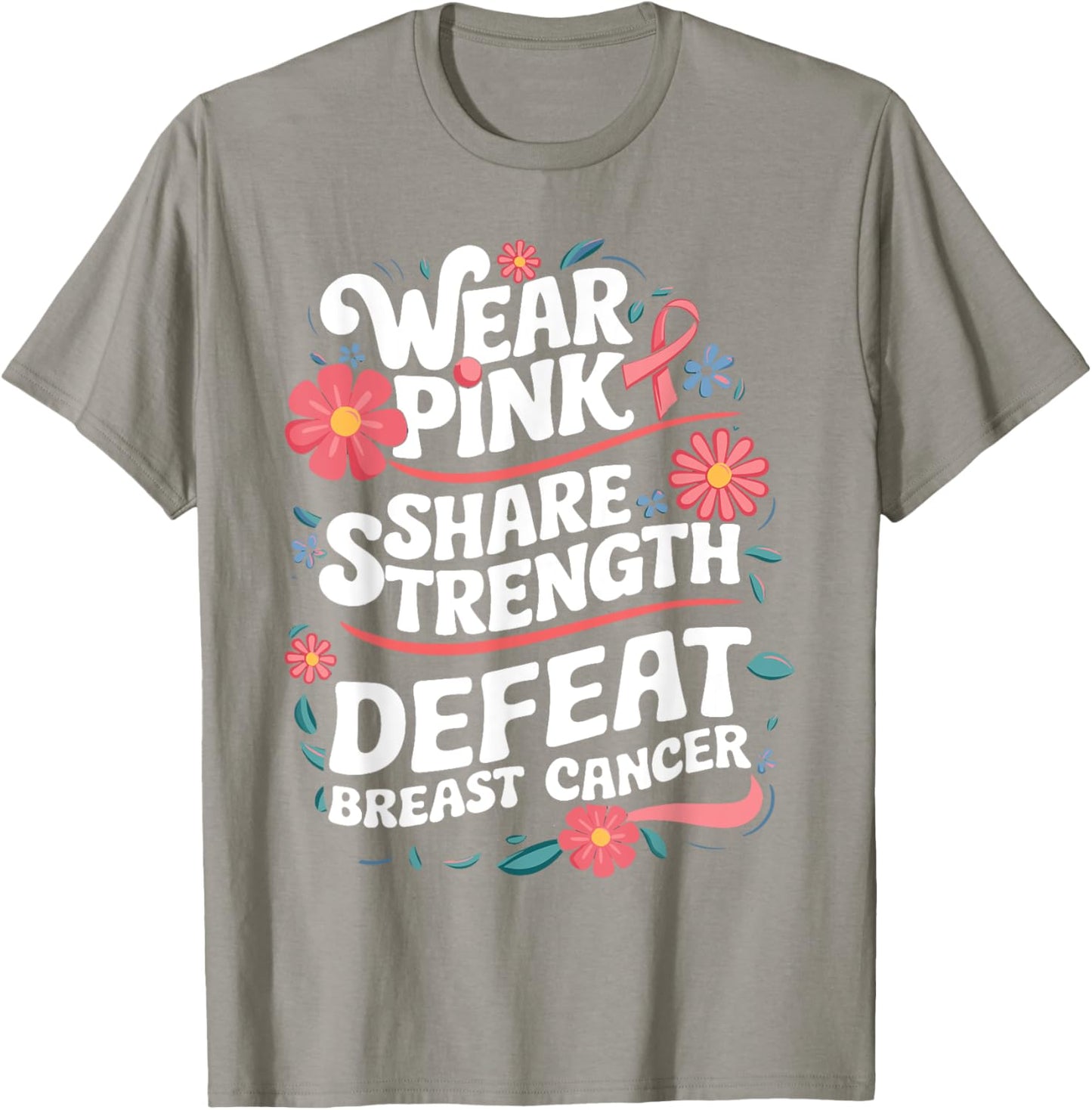 Pink October Wear Pink Defeat Breast Cancer Pink October T-Shirt - T-Shirt | Sand