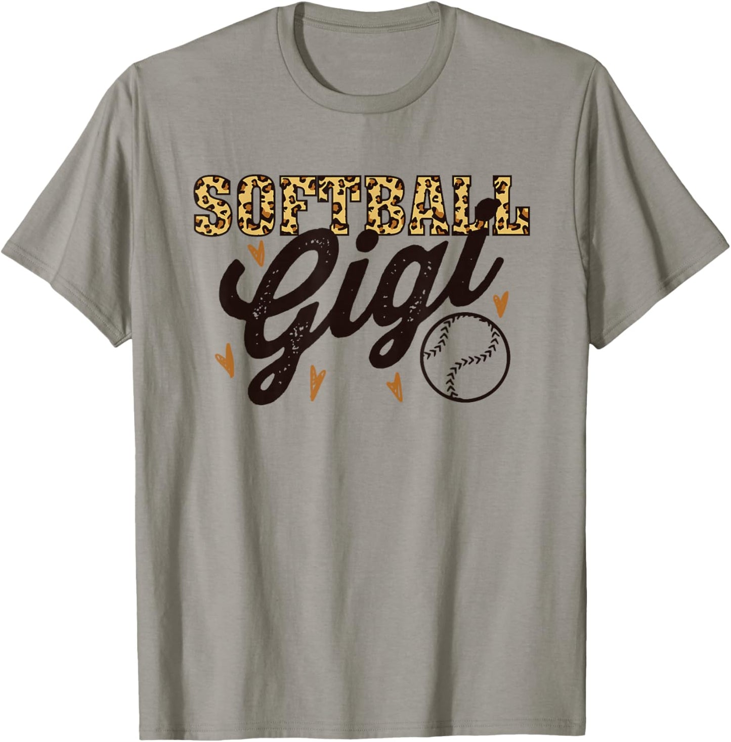 Softball Gigi Leopard Women for Grandma T-Shirt - T-Shirt | Sand