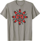 Sun Symbol Abstract Haida Art Pacific Northwest Coast Snakes T-Shirt - T-Shirt | Sand