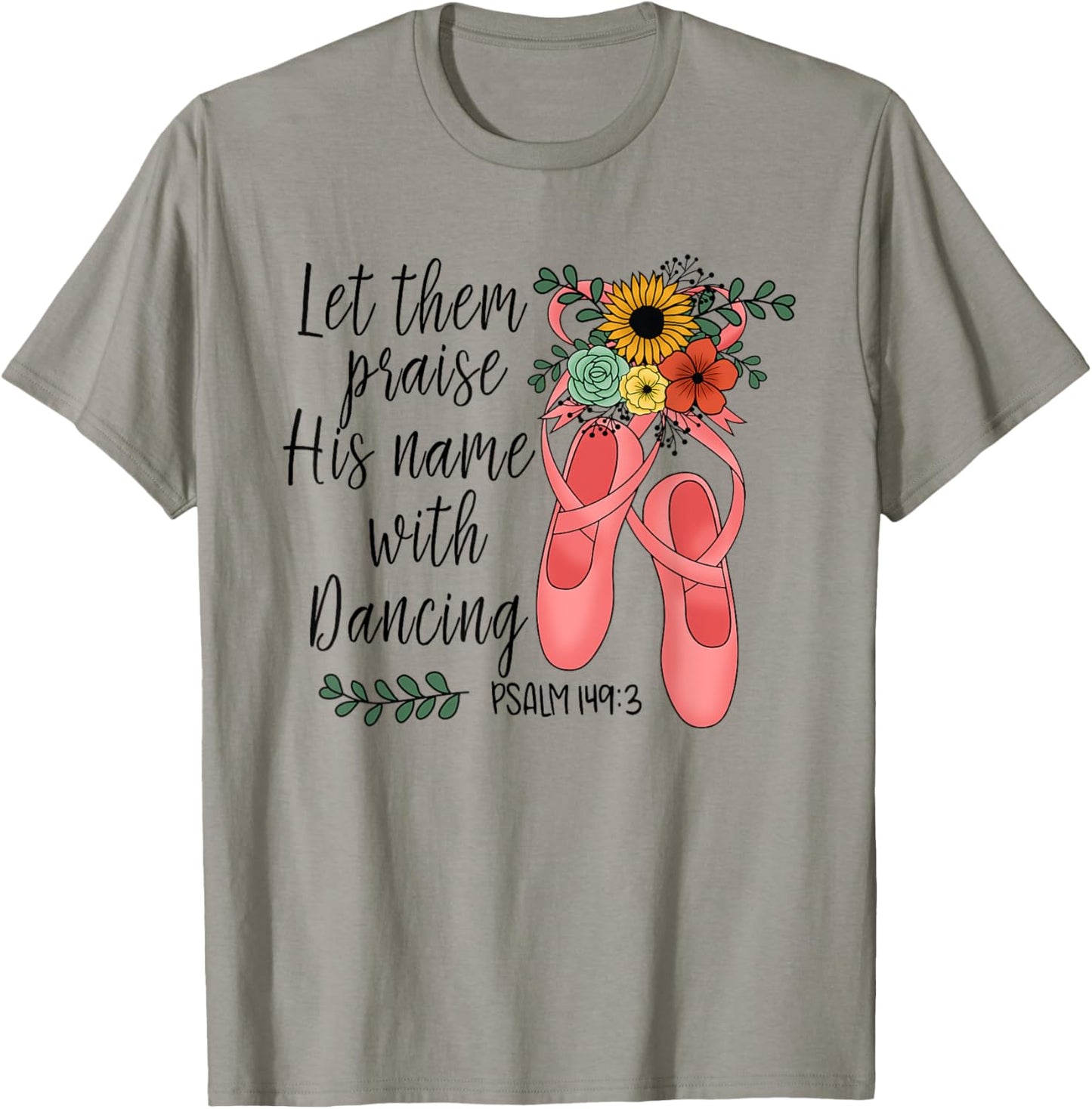 Floral Christian Dance Dancing Ballet - Ballerina For Girls T-Shirt - T-Shirt | Sand