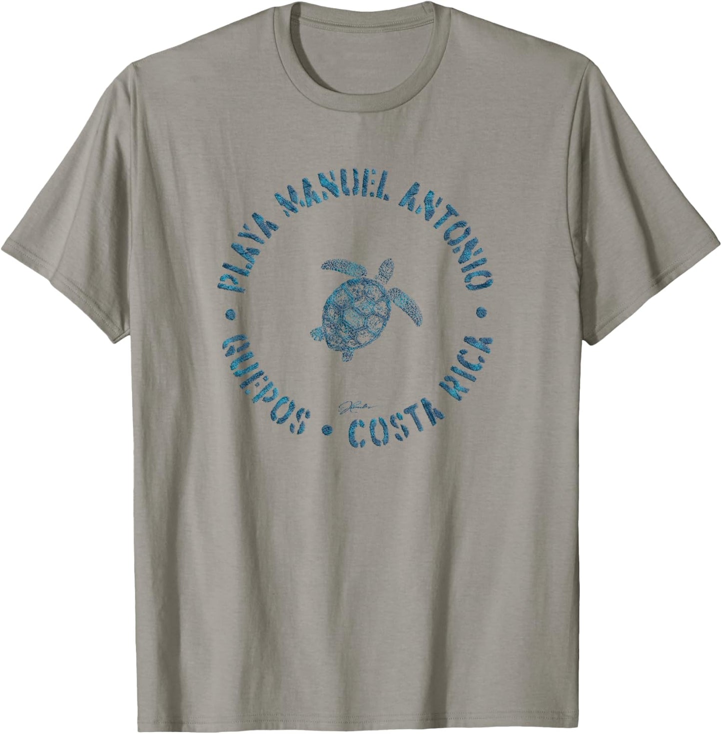JCombs: Playa Manuel Antonio Sea Turtle (Distressed) T-Shirt - T-Shirt | Sand