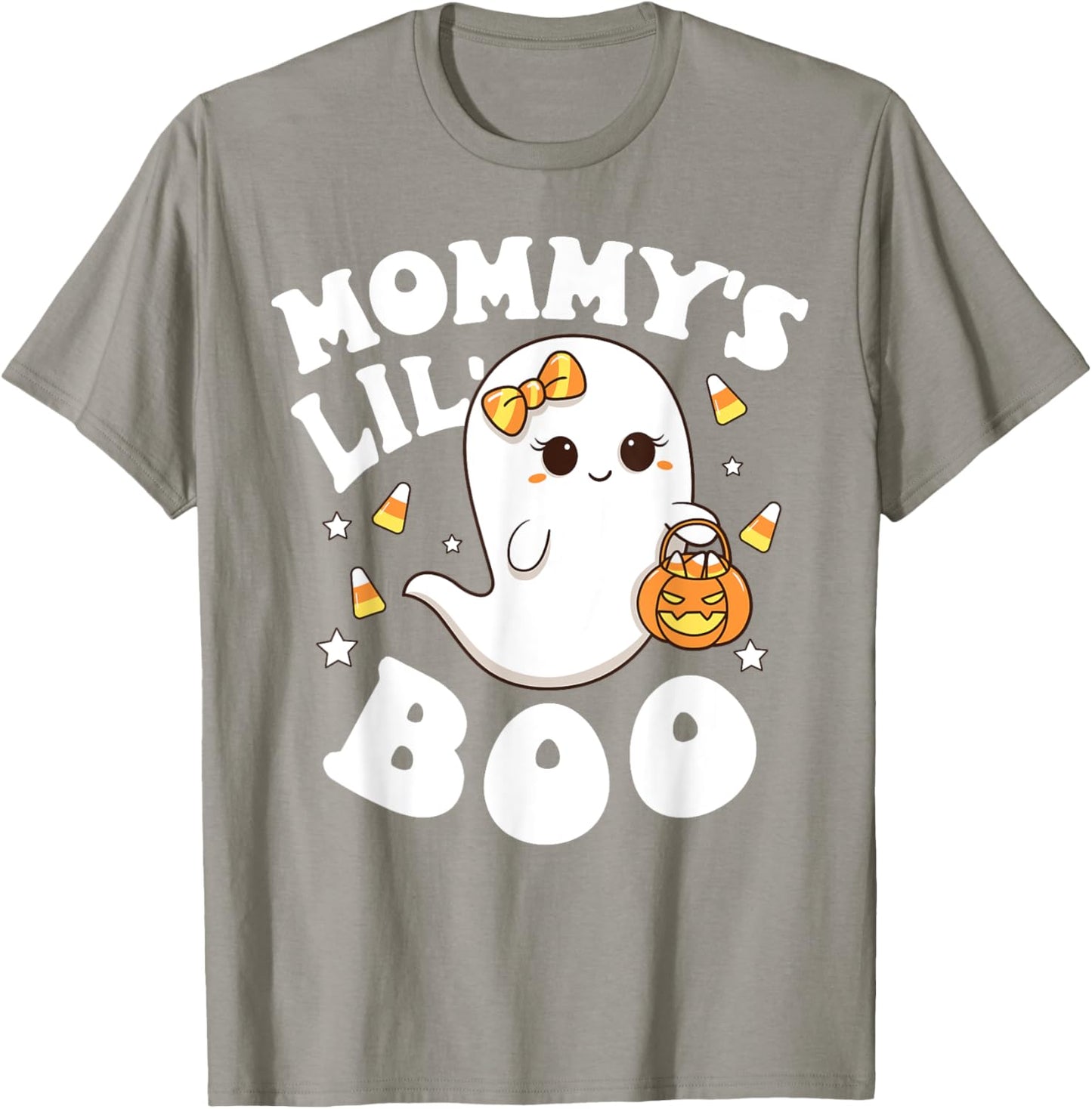 Mommy's Lil' Boo Baby Girls Toddler Halloween Cute Boo Ghost T-Shirt - T-Shirt | Sand