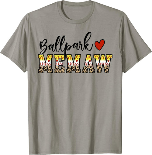 BallPark Memaw Baseball Softball Mom Leopard Mother's Day