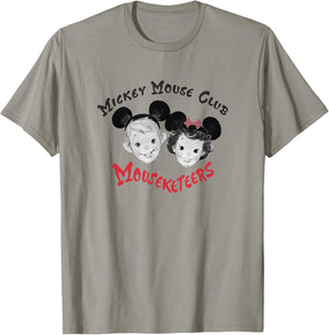 Disney Mickey and Friends Vintage Retro Sketch Mouseketeers T-Shirt - T-Shirt | Sand