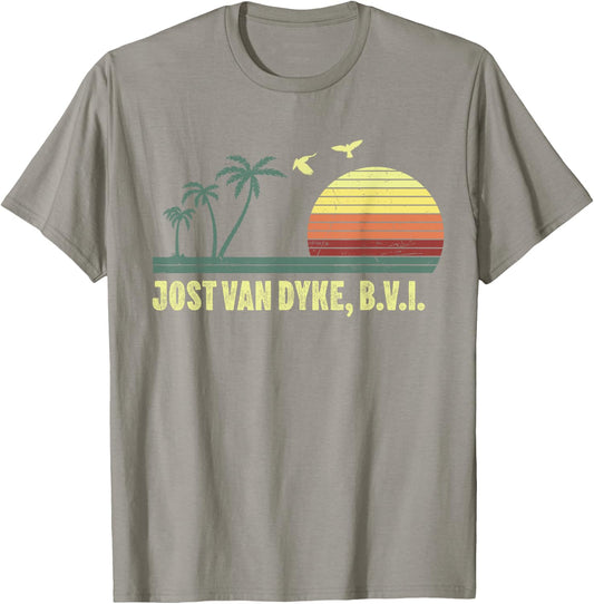 Jost Van Dyke B.V.I British Virgin Islands Souvenir Vacation T-Shirt - T-Shirt | Sand