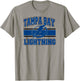 Tampa Bay Lightning Stripe Gray Officially Licensed T-Shirt - T-Shirt | Sand