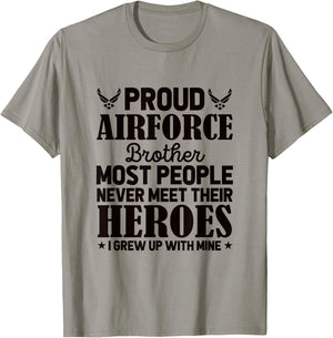 Proud Air Force Brother Air Force Graduation USAF Heroes T-Shirt - T-Shirt | Sand