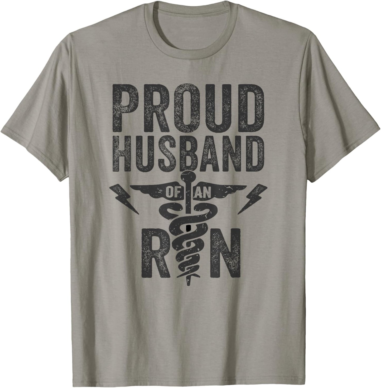 Proud Husband of an RN Nurse Frontline Healthcare Hero T-Shirt - T-Shirt | Sand