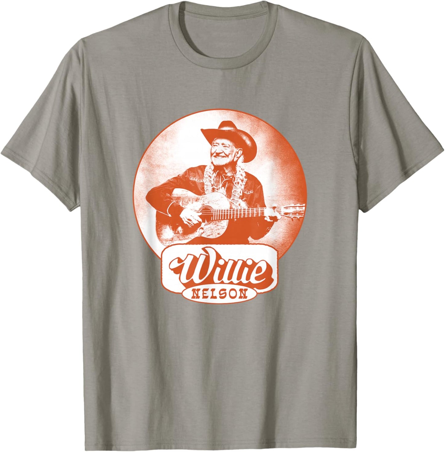 Official Willie Nelson Guitar Photo T-Shirt - T-Shirt | Sand