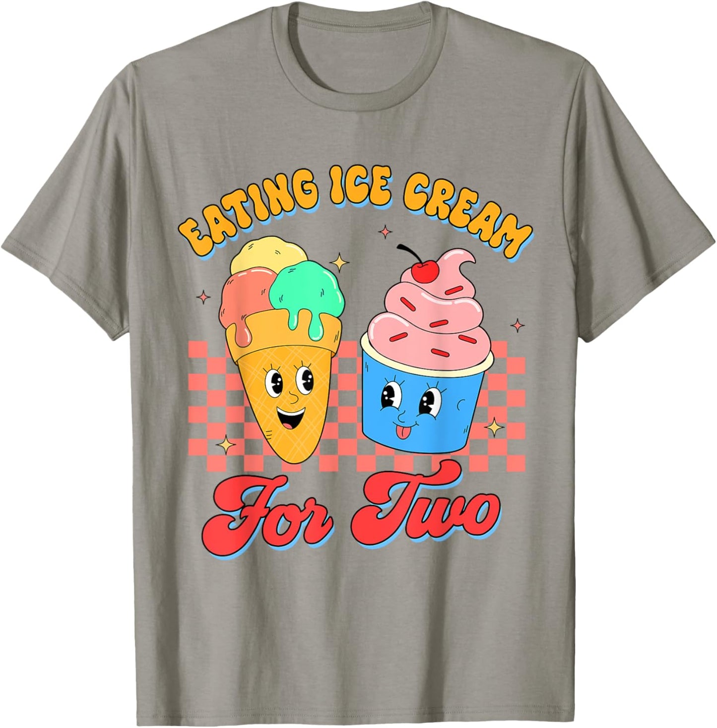 Pregnancy Announcement Mommy To Be Eating Ice Cream For Two T-Shirt - T-Shirt | Sand