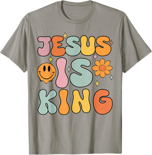 Youth Jesus is King Cute Christian Girl Teen Religious Faith T-Shirt - T-Shirt | Sand