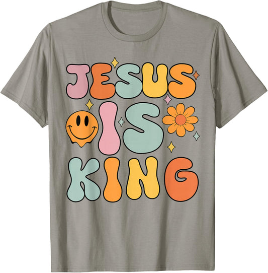 Youth Jesus is King Cute Christian Girl Teen Religious Faith T-Shirt - T-Shirt | Sand
