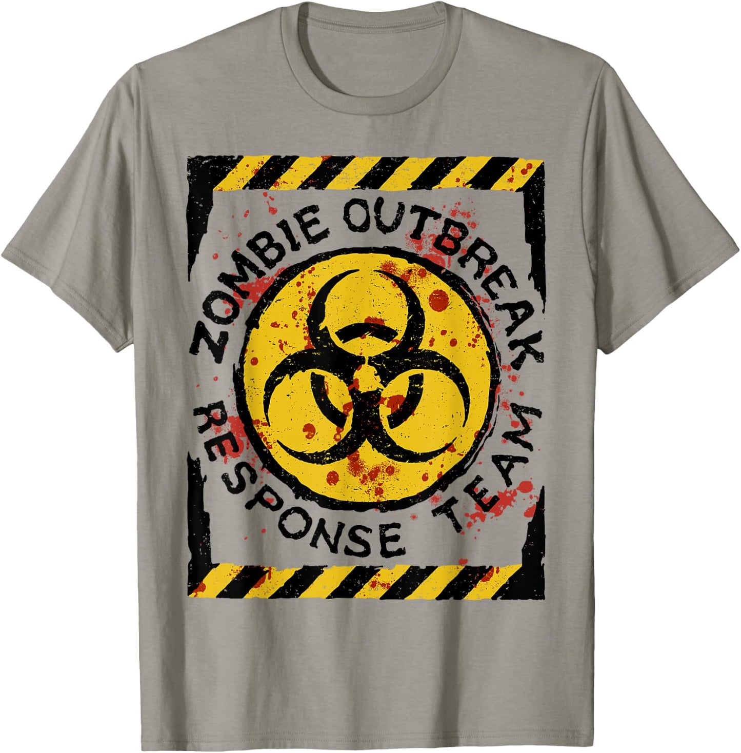 Zombie Outbreak Halloween Response Team Funny Men Apocalypse T-Shirt - T-Shirt | Sand