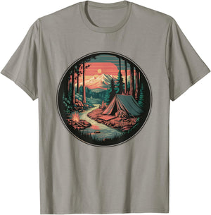 Trees Wildlife Nature Vintage Forest T-Shirt - T-Shirt | Sand