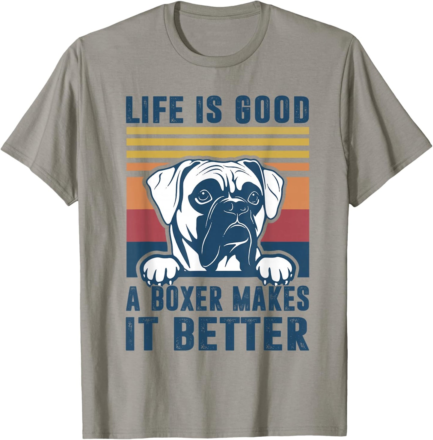 Boxer Dog Gifts Women Boxer Dog Dad Mom Small T-Shirt - T-Shirt | Sand