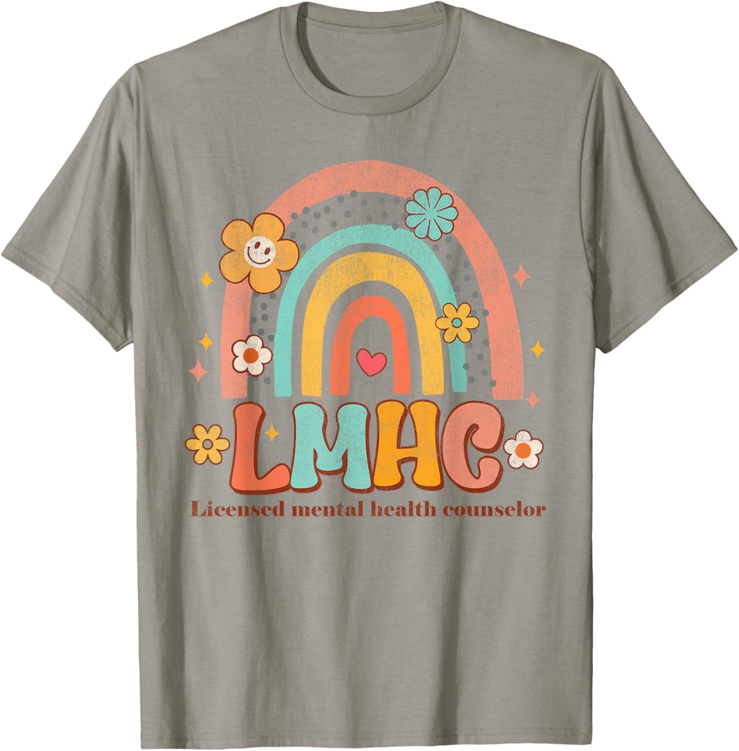 LMHC Licensed Mental Health Counselor Therapist Groovy T-Shirt - T-Shirt | Sand