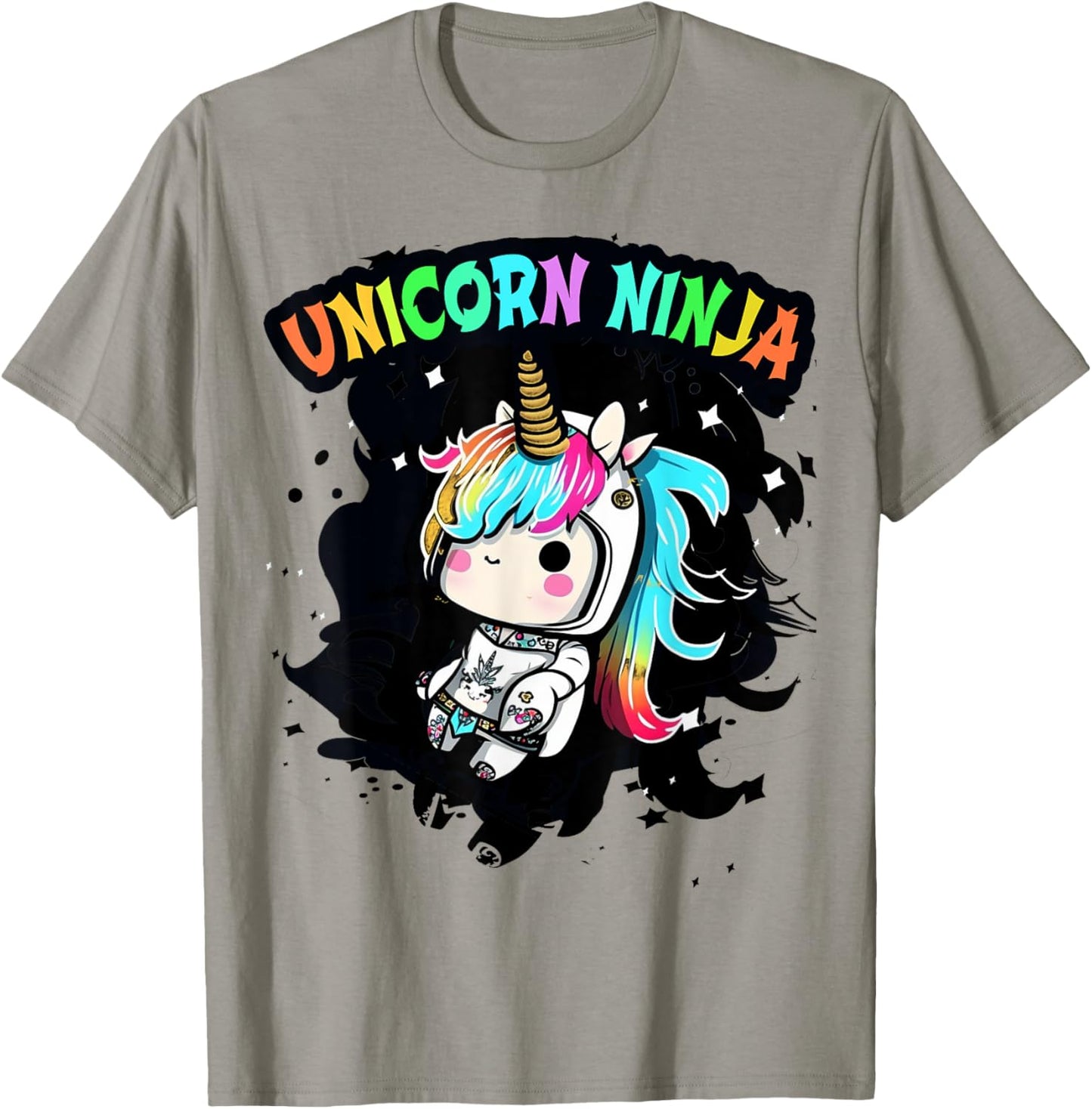 Pink UNICORN NINJA Girls Kids 4 5 6 7 8th Birthday Squad Mom T-Shirt - T-Shirt | Sand