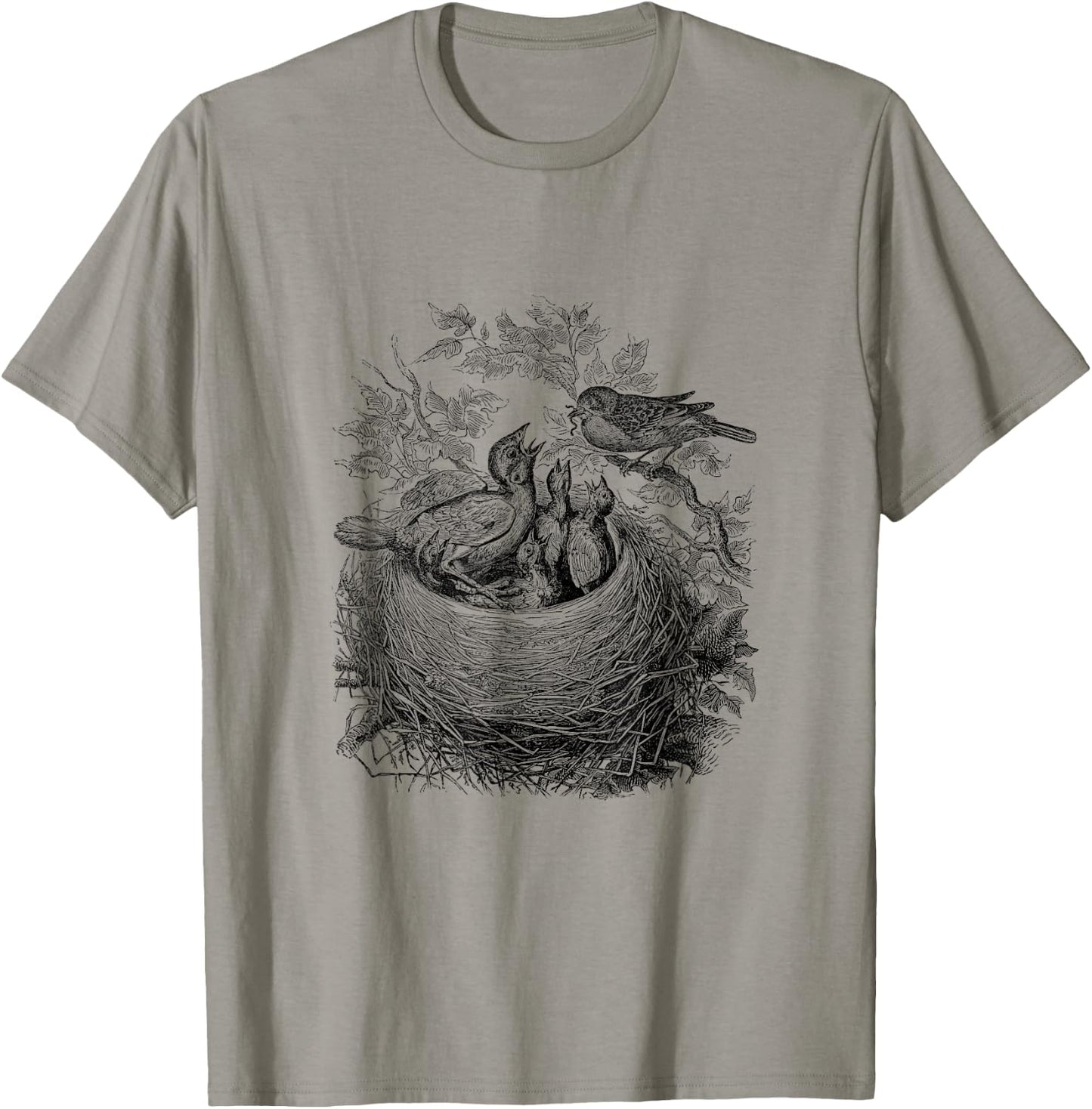 Baby Bird's Nest Print T-Shirt - T-Shirt | Sand