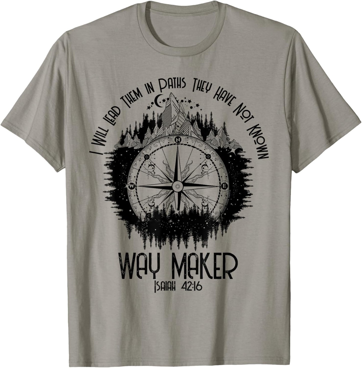 Spiritual Way Maker Bible Verse Christian Faith Way Maker T-Shirt - T-Shirt | Sand