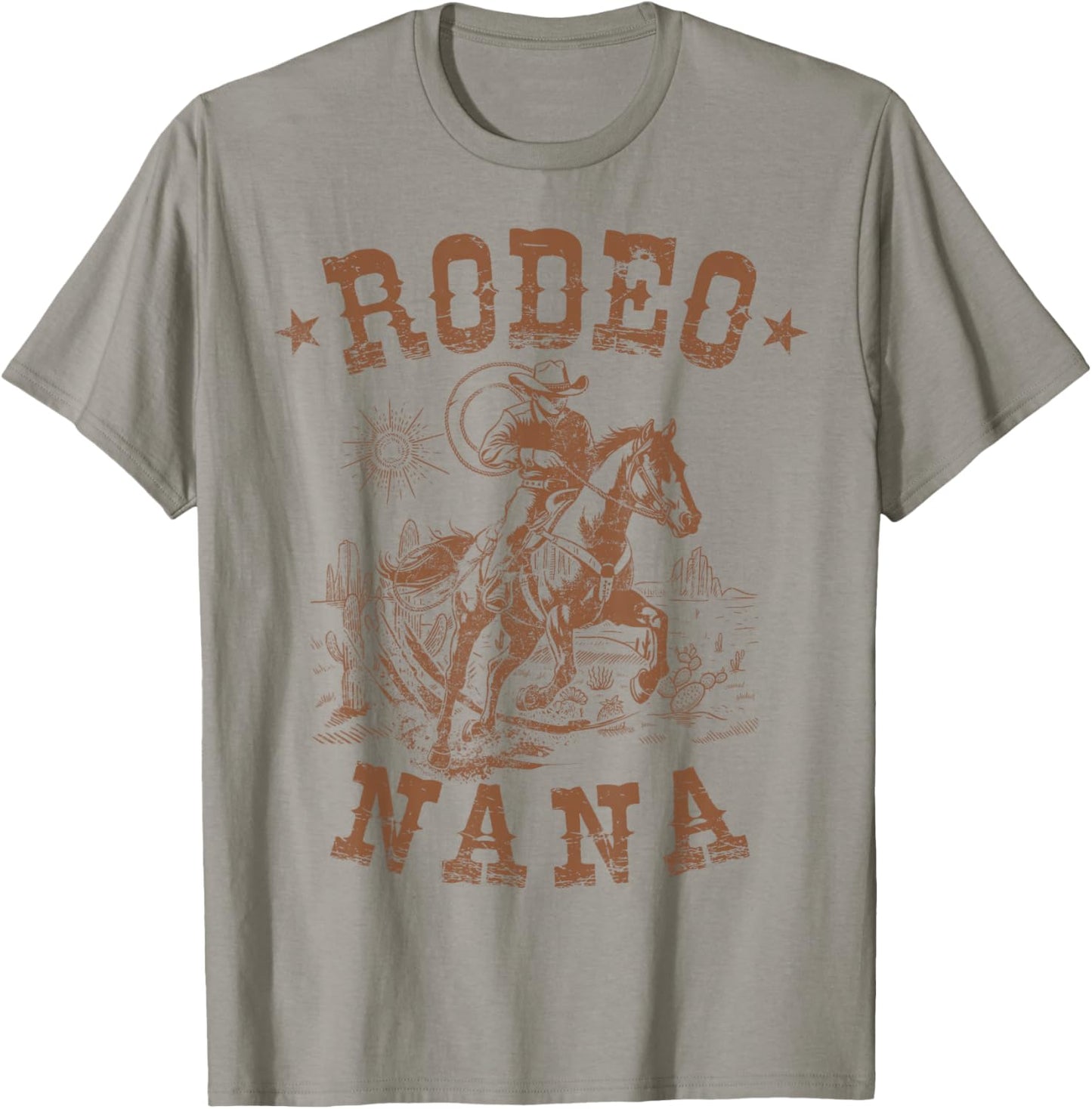Rodeo Nana Western Cowboy Family Matching Mother's Day T-Shirt - T-Shirt | Sand