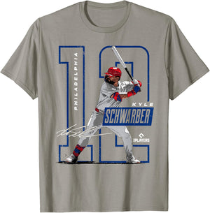 License Champs Kyle Schwarber | Philadelphia Baseball Players | MLBSWB3002 , Small, Red T-Shirt - T-Shirt | Sand