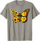 Vintage Faith Cross Sunflower Butterfly Christian T-Shirt - T-Shirt | Sand
