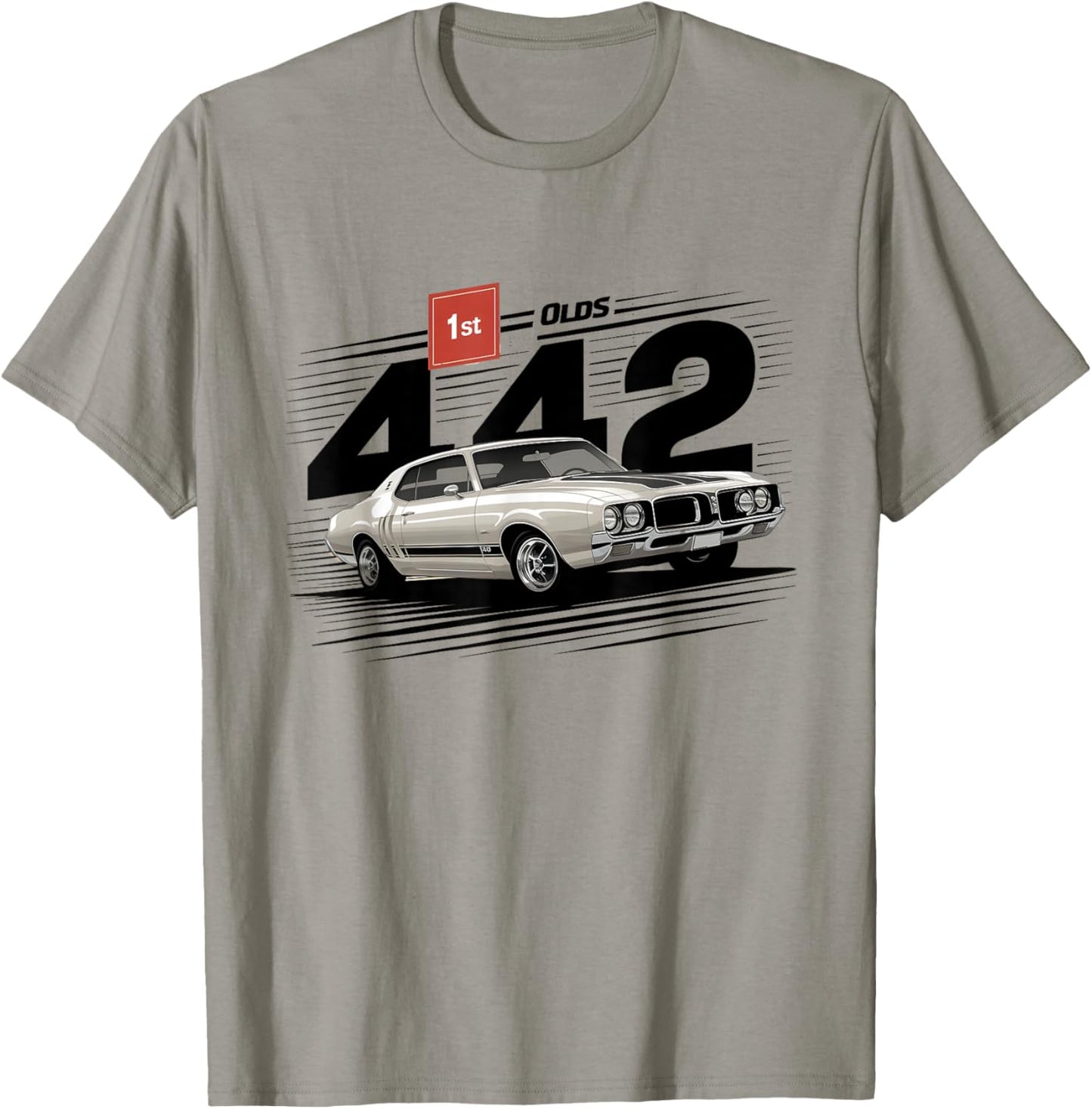 Person into classic cars 1969 69 olds Vintage 442 muscle car T-Shirt - T-Shirt | Sand