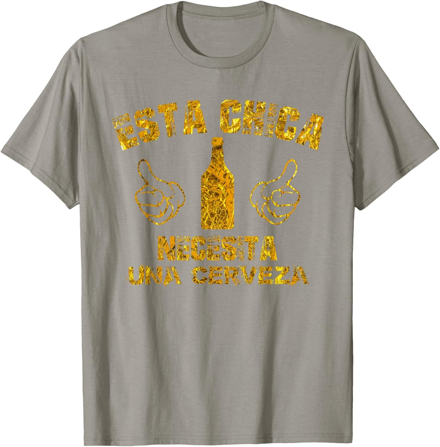 Spanish Cinco De Mayo Esta Chica Necesita Una Cerveza Shirt T-Shirt - T-Shirt | Sand