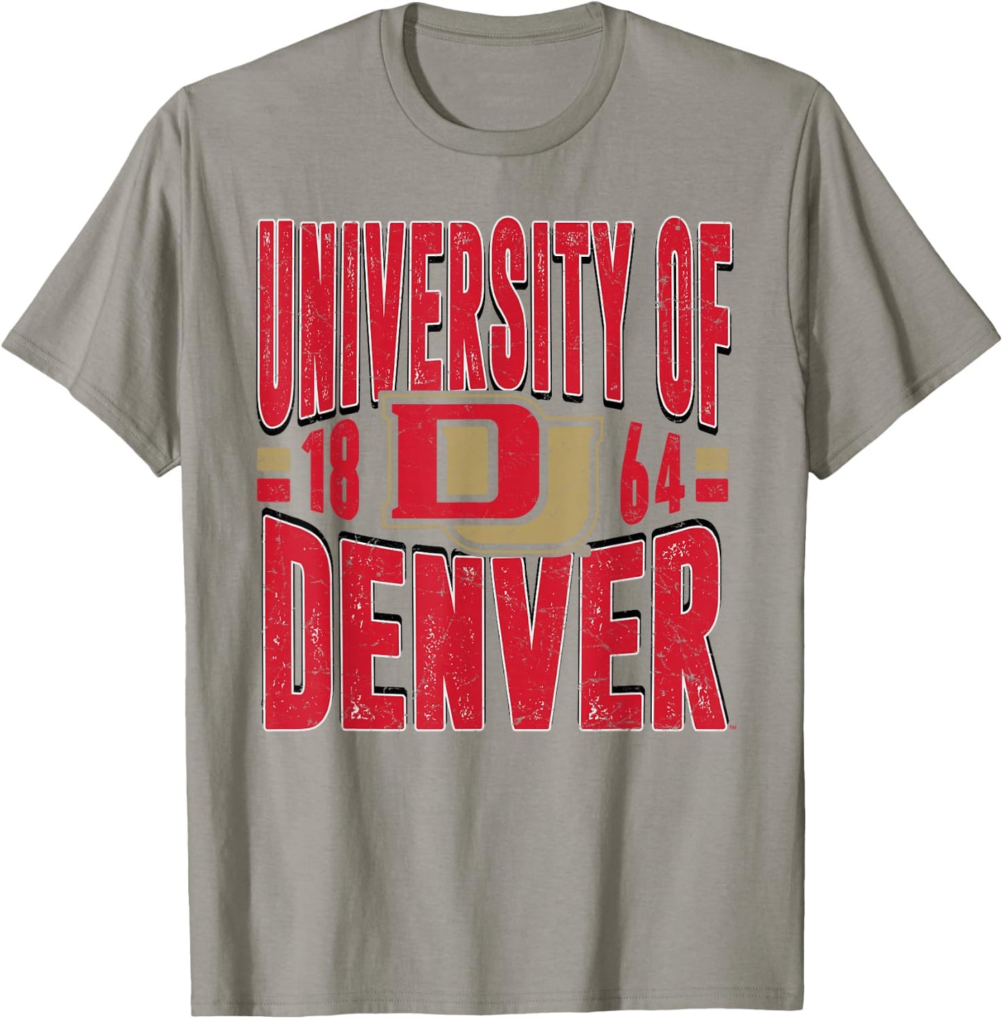 Denver Pioneers Vintage 90's Retro White Officially Licensed T-Shirt - T-Shirt | Sand