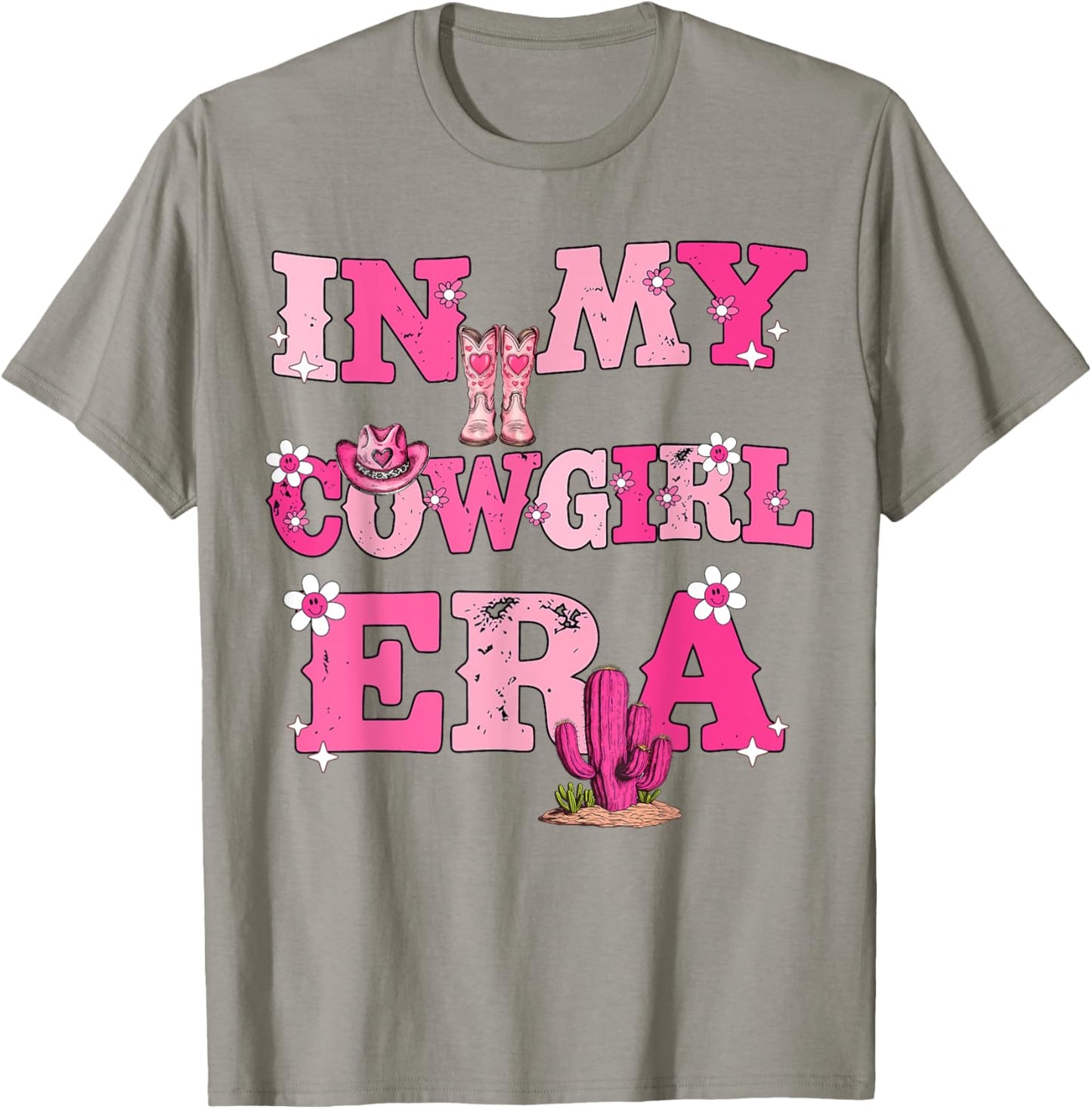 In My Cowgirl Era Retro Groovy Western Rodeo Cowgirl Cute T-Shirt - T-Shirt | Sand