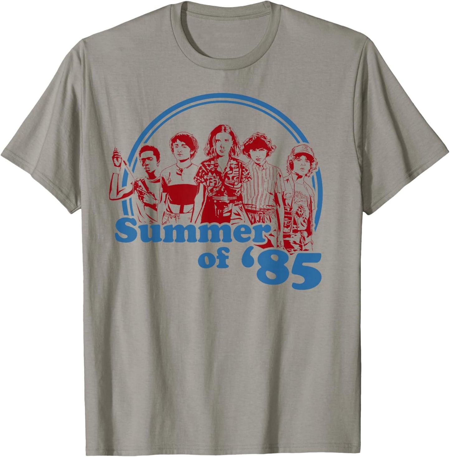 Netflix Stranger Things Summer Of '85 Group Shot T-Shirt - T-Shirt | Sand