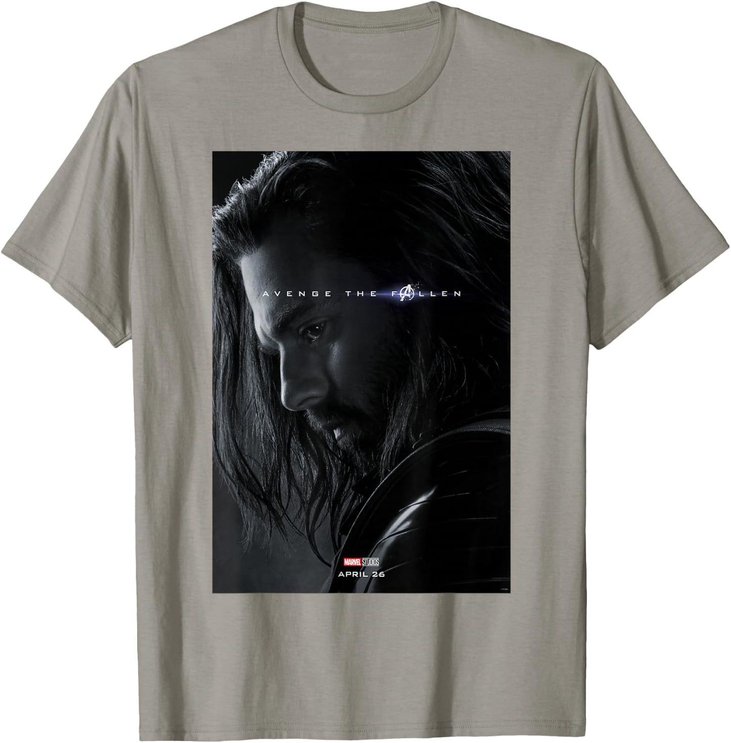 Marvel Avengers Endgame Bucky Barnes Avenge The Fallen T-Shirt - T-Shirt | Sand