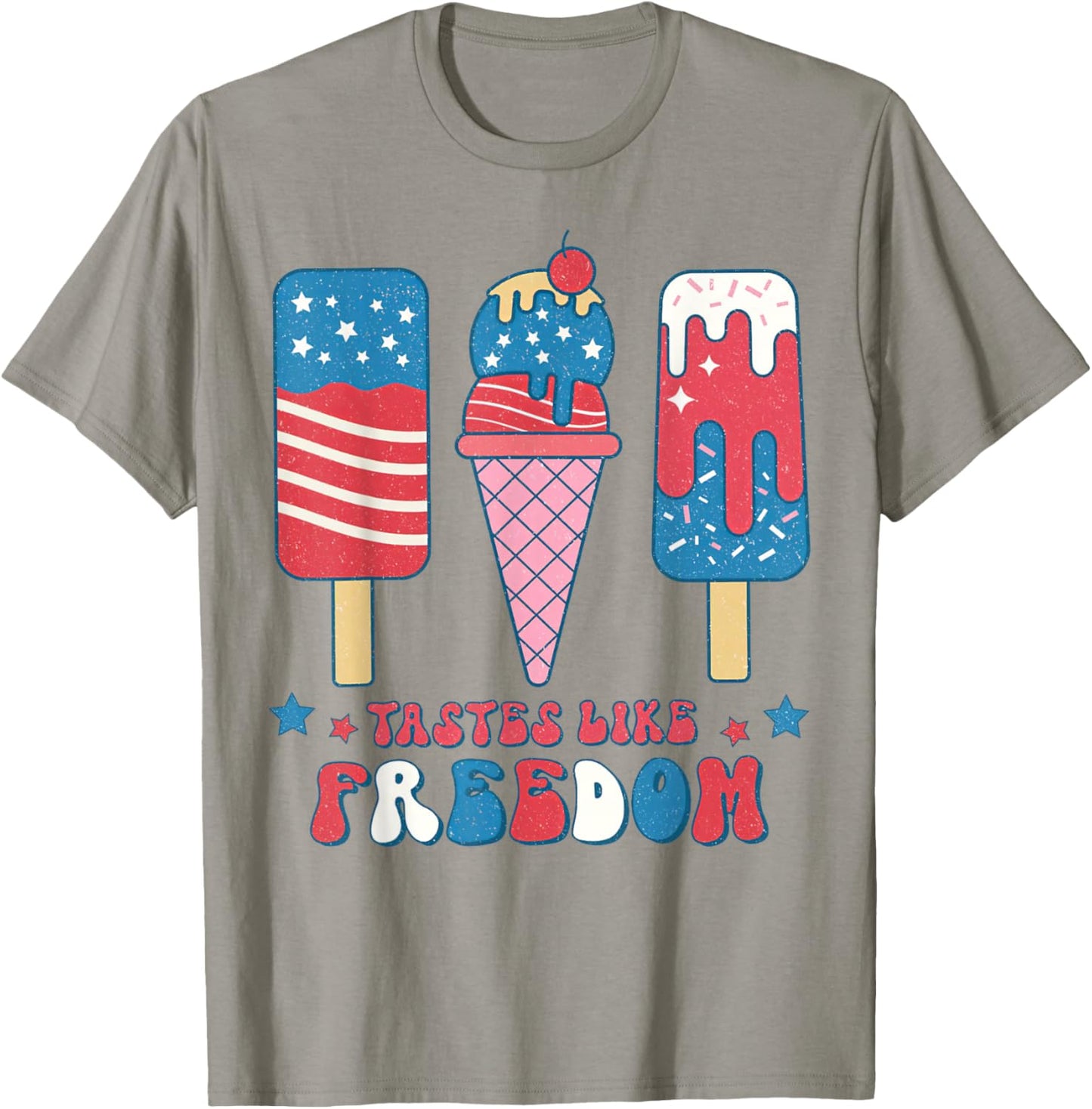 Taste Like Freedom 4th Of July Ice Cream Popsicle Kids T-Shirt - T-Shirt | Sand