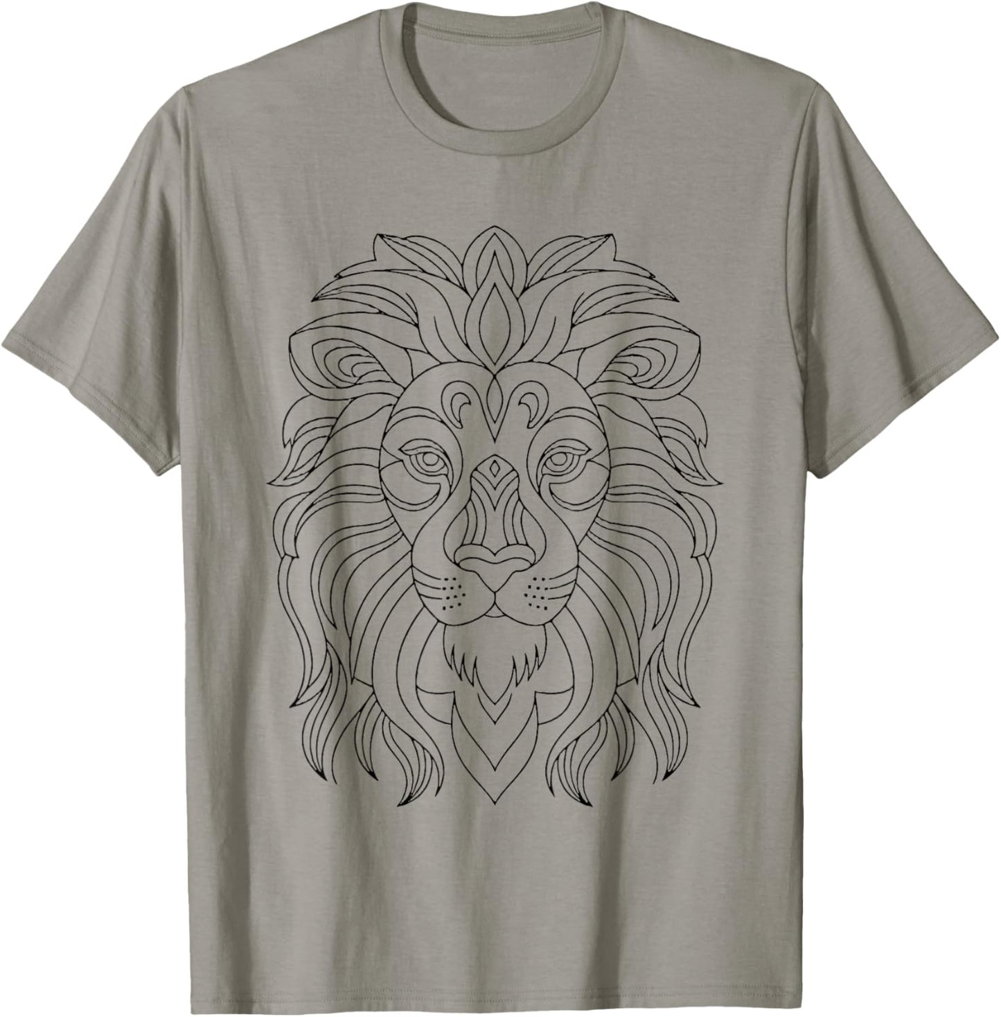 Coloring Lion Coloring Yourself T-Shirt - T-Shirt | Sand