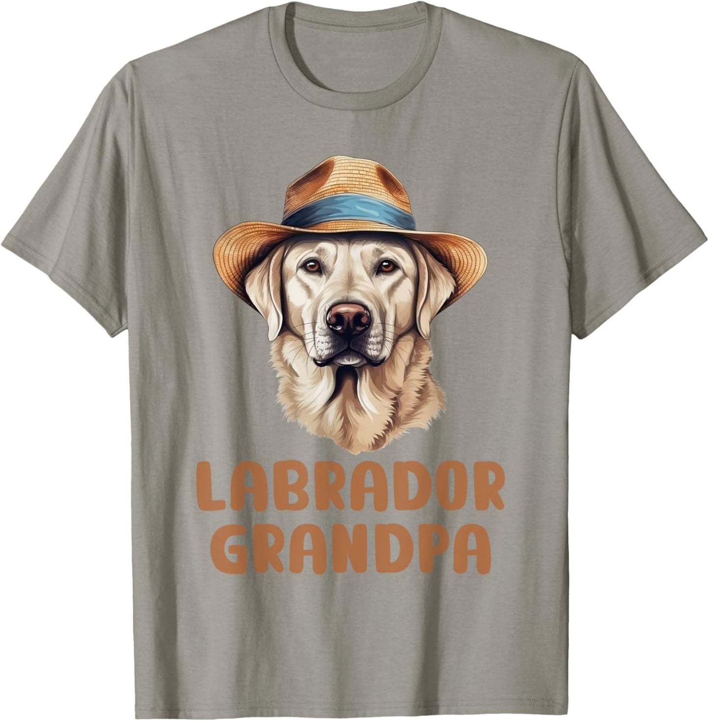 Cute Labrador Grandpa Dog Lovers Gift Funny Puppy Lab Owner T-Shirt - T-Shirt | Sand
