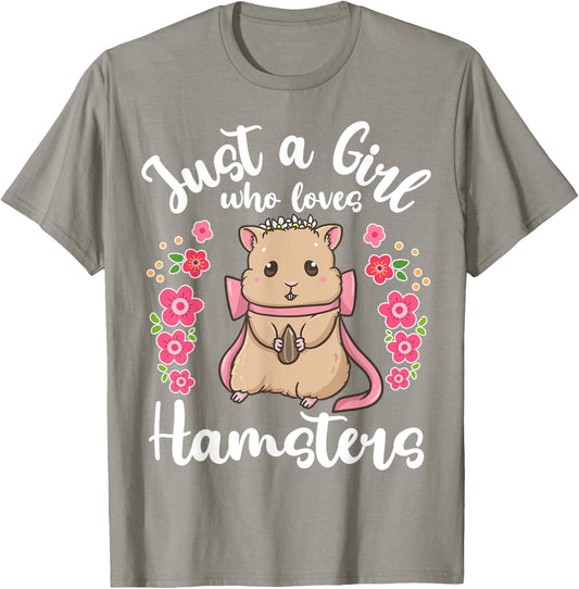 Hamster Just a Girl Who Loves Hamsters T-Shirt - T-Shirt | Sand