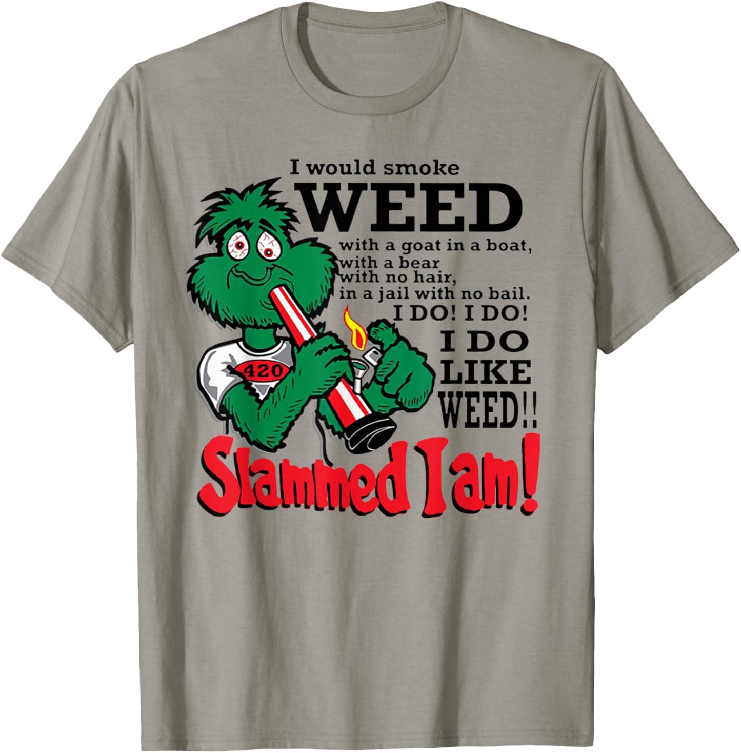 I Would Smoke Weed With A Goat In A Boat T-Shirt - T-Shirt | Sand