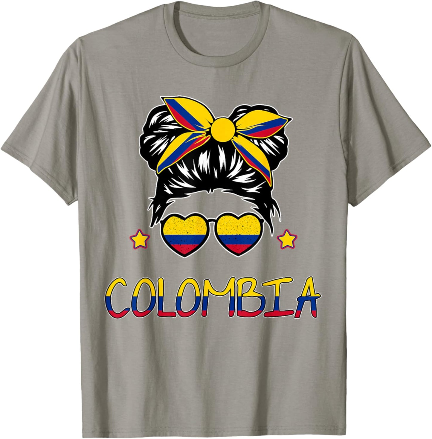 Girls Colombian Flag Kids Hispanic Heritage Month Colombia T-Shirt - T-Shirt | Sand
