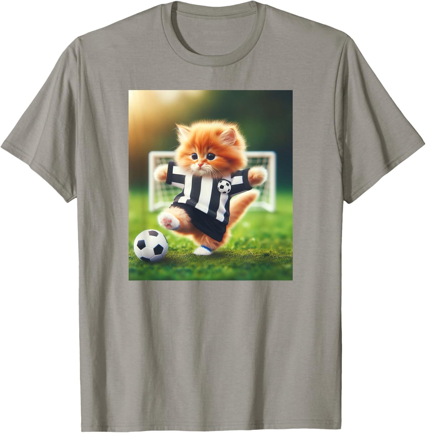 Soccer Referee Cat Men Women Kids T-Shirt - T-Shirt | Sand